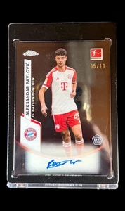 2023/24 Topps Cromo Bundesliga Aleksandar Pavlovic/10 RC Automático Negro - Imagen 1 de 2