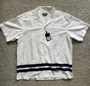 Bugatchi Classic Fit Kurzarm Hemd mit Kragen Button-Down Weiß Gr. L Herren  - Bild 1 von 8