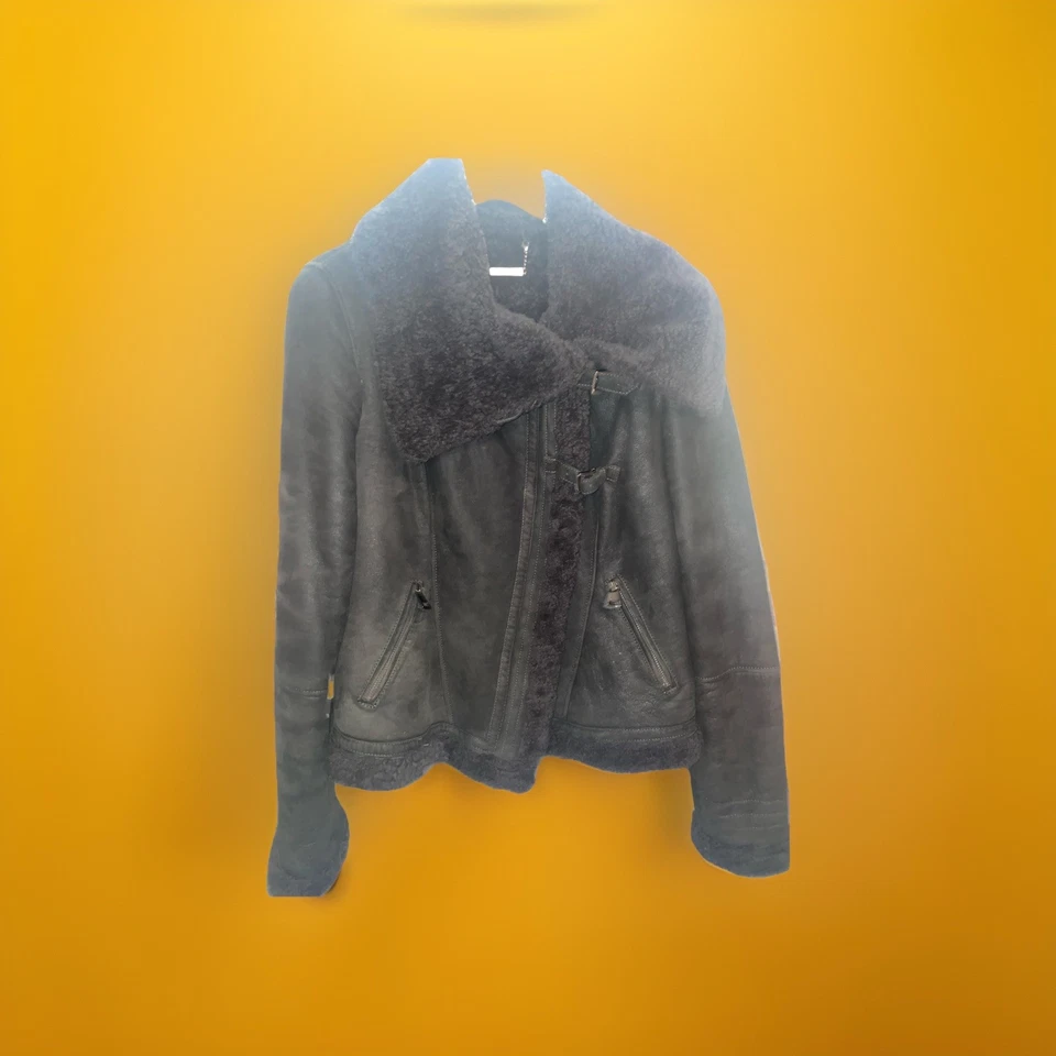 VOGUE Studio Lammfell Wildleder Jacke, Schwarz Größe  42 - Bild 1 von 4