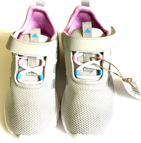 Sneakers Adidas Kids Racer TR23 (EL1) chiusura ad anello Essy On grigio rosa scuola nuove con scatola