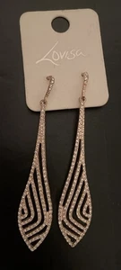 Pendientes Lovisa 3” Alemania Declaración Cuelga Estrás Joyería de Moda - Imagen 1 de 6