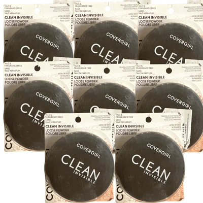 8 Pack CoverGirl Clean Invisible Loose Powder Translucent Medium 18g 0.63oz - Image 1 of 2
