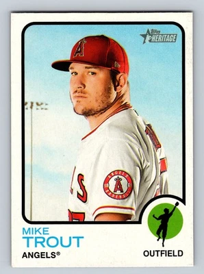 2022 Topps Heritage #100 Mike Trout - Image 1 of 2