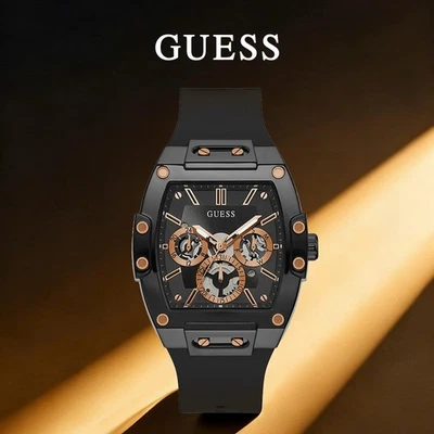 5.GUESS Phoenix Men's Quartz Watch, Black Dial - Daily Street/Sport Wear - Image 1 of 4