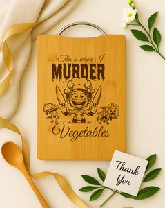 Lustiges Küchenzitat Bambus Schneidebrett, lustiges Küchengeschenk, Weihnachtsgeschenk - Bild 1 von 4