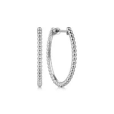 Gabriel & Co. 925 Sterling Silver Bujukan Oval Classic 30mm Hoop Earrings - Image 1 of 3