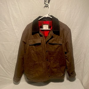 Old Navy Jacket Mens S Moss Chore Coat Utility Field Barn Corduroy Work Lined - Picture 1 of 5