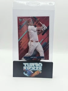 2025 Topps Finest Baseball Mike Trout Red Refractor /3 #217 LA Angels Anaheim - Picture 1 of 3
