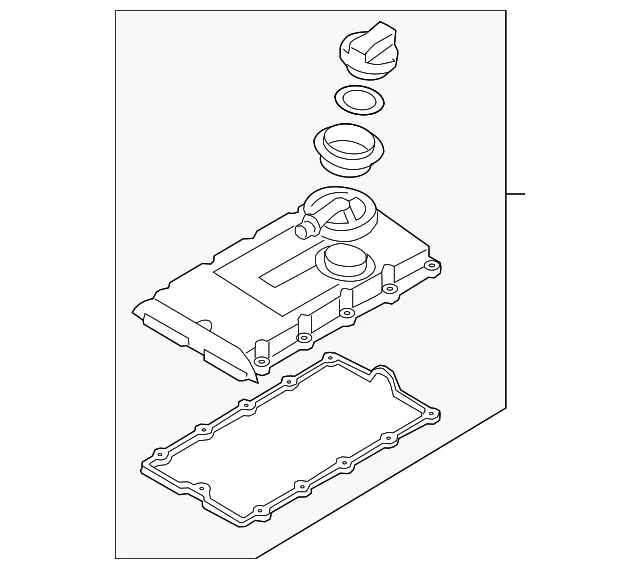 Cubierta de válvula original Audi 03L-103-469 Foto 1 de 2