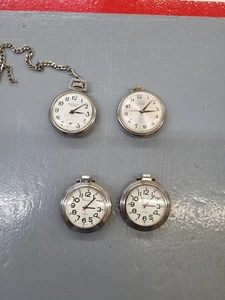 Lot 4 Vintage WESTCLOX Pocket Watches Scotty & Pocket Ben Working - Picture 1 of 11