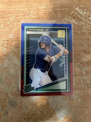 2025 Donruss - Red and Blue #158 Carson Benge - Image 1 of 2