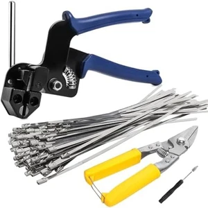 Heavy Duty Stainless Steel Tie Kit for Fastening Outdoor Metal Projects - Picture 1 of 7