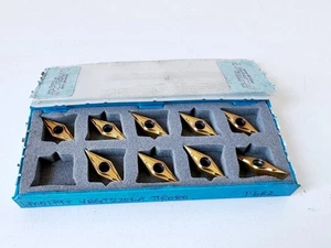 (9) INGERSOLL VBGT220SA TT5080 Carbide Indexable Turning Insert AlTiN TiN - Picture 1 of 3