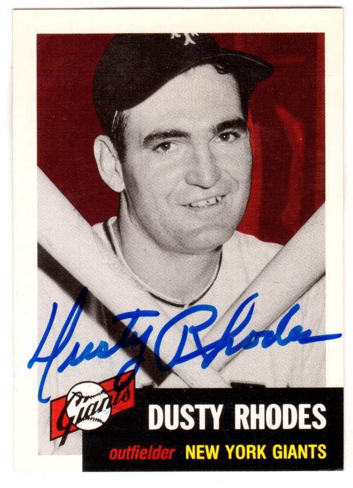 1991 TOPPS ARCHIVES '53 #299 DUSTY RHODES AUTOGRAPH, SIGNED CARD - Image 1 of 1