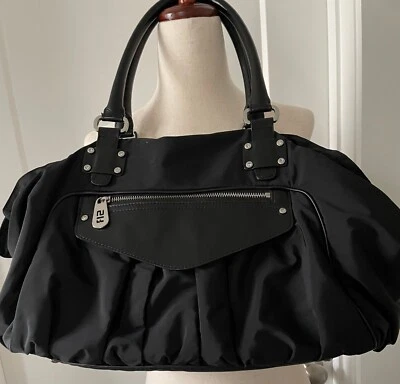 Bolsa tote preta de náilon autêntica Sonia Rykiel - Imagem 1 de 4