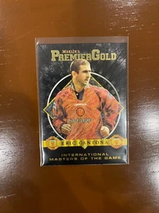 ERIC CANTON MERLIN'S PREMIER GOLD 1996-97 INTERNATIONAL MASTERS OF THE GAME CARD - Picture 1 of 2