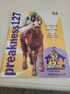 WAR EMBLEM, MADAGLIA D'ORO IN 2002 PREAKNESS STAKES HORSE RACING PROGRAM! - Picture 1 of 2