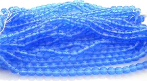 100 Stck. 10 mm Tschechisch Feuerpoliert Facettierte Glasperlen - SAPHIR - Bild 1 von 1