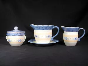 Pfaltzgraff Summer Breeze Milchkännchen bedeckt Zucker Sauciere mit Unterteller 5 tlg. - Bild 1 von 12