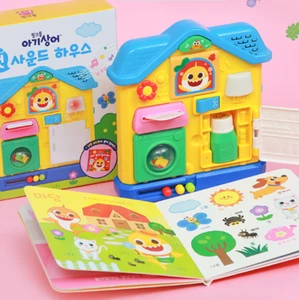 Baby Shark Sound House with Korean Word Board Book for Kids Pinkfong 6 Songs - Picture 1 of 9