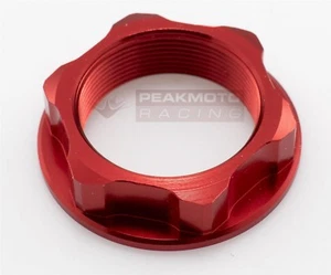 ZETA - ZETA-2323 Tuerca de vástago de dirección anodizado rojo M26x32x10mm paso 1,00 - Imagen 1 de 6