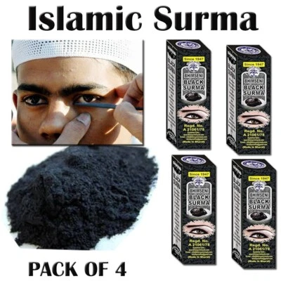 5X Pcs Black Eyeliner kajal Kohl surma india Kohla Traditional Arabic كحلة هاشمي - Image 1 of 4