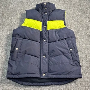 Gap Kids Vest Youth Kids XL (12) Navy Blue Snap Button Down Pockets Coat Boys - Picture 1 of 14