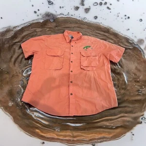 Woolrich Discovery Quest Men's XXL Vented Fishing Shirt Emb Dark Salmon READ - Picture 1 of 14