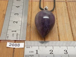 Pendentif "goutte" en AMETHYSTE naturel + cordon reglable reiki collier - Picture 1 of 3