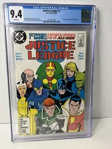 π₯1987 Justice League #1 CGC 9.4 1st App Maxwell Lord Justice Gang 1 Day Ship!π - Picture 1 of 11