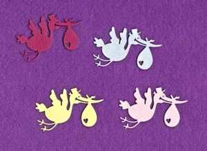 CIGÜEÑA Y PAQUETE # 2 tarjetas troqueladas álbum de recortes - Imagen 1 de 1