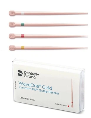 DENTSPLY Waveone Gold Wave One Gutta Percha Points Refills Dental Endodontic Root Canal