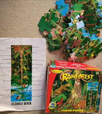 Rompecabezas de piso Melissa & Doug Rainforest Jumbo (100 piezas, más de 4 pies de altura) Foto 1 de 3