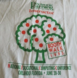 CAMISETA De Colección 1993 NECC Instructor Aprendizaje Computadora Conferencia Talla XL Orlando Tech - Imagen 1 de 5