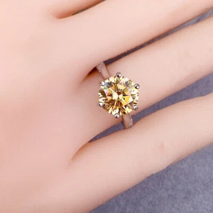 Anello diamante moissanite oro certificato pietra centrale chiarezza 3 carati vvs1 - Foto 1 di 7