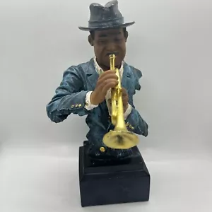 Jazz Trumpet New Orleans Statue Resin - Picture 1 of 5