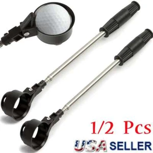 1/2X Einziehbarer Golf Picker Edelstahl Ball Pick Up Retriever Grabber Teleskop - Bild 1 von 13