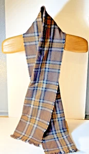 Vintage Mary Flaherty Schal Damen kariert Tweed braun reine Lammwolle Irland - Bild 1 von 10