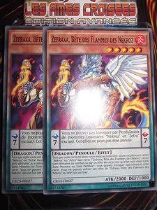 YU-GI-OH! COM ZEFRAXA BÊTE DES FLAMMES DES NEKROZ LOT DE 2 (PLAYSET) CROS-FR027 - Picture 1 of 1