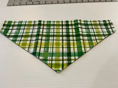 Модный аксессуар бандана для собаки домашнего животного большой воротник принт в клетку St. Patrick's - Изображение 1 из 4