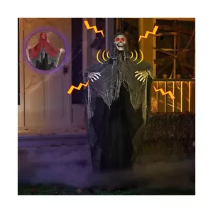 71'' Life Size Halloween Decorations, Halloween Skeleton with Light-Up Eyes &... - Picture 1 of 8