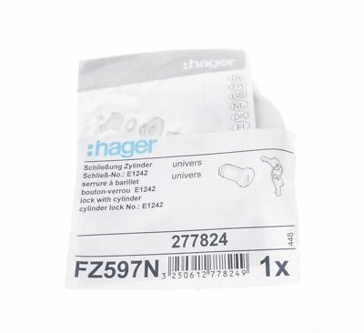 HAGER 277824 FZ597N LOCK WITH KEY ! NEW !  - Image 1 of 2