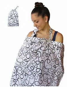 LK Baby Nursing Cover Breastfeeding Apron Privacy Feeding Cover Up White Black  - Picture 1 of 7