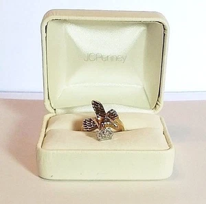 Vogel/Adler 18K Gold hochwertiger galvanisierter klarer Stein Ring Größe 8 - Bild 1 von 3