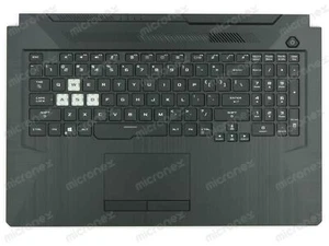 POUR Asus 90NR0684-R31UI1 clavier appuie-paume DEL RGB US-International noir - Photo 1/2