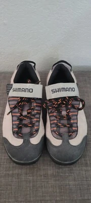 Sapatos de ciclismo de estrada Shimano SH-M036W bege bronzeado preto UE 38 EUA masculino 5 camurça 2 parafusos - Imagem 1 de 4