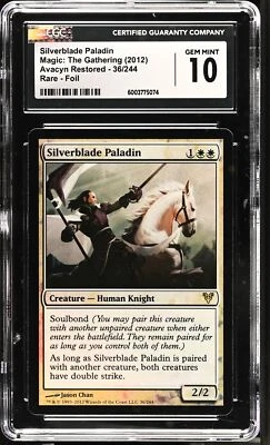 SILVERBLADE PALADIN Avacyn Restored Foil Rare CGC 10 MTG [Nostalgium] - Image 1 of 2