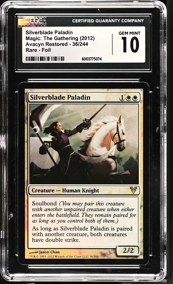 SILVERBLADE PALADIN Avacyn Restored Foil Rare CGC 10 MTG [Nostalgium] - Image 1 of 2