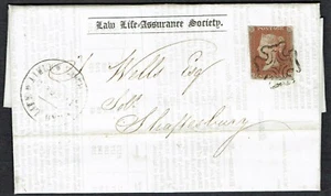 Placa 1841 1d roja negra 9 KK a Shaftesbury impresa garantía gato fino. £375.00+ - Imagen 1 de 3