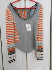 FREE PEOPLE--MULTI COLORED AS PICTURED SWEATER----MEDIUM (NWT) - Picture 1 of 4